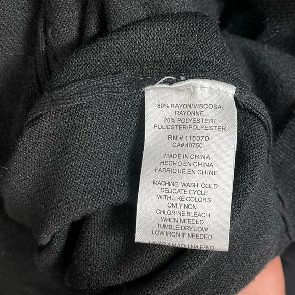 Nina Leonard Scallop Hem Bolero Black Cardigan Women's Event Classic Size 1X - Picture 6 of 13